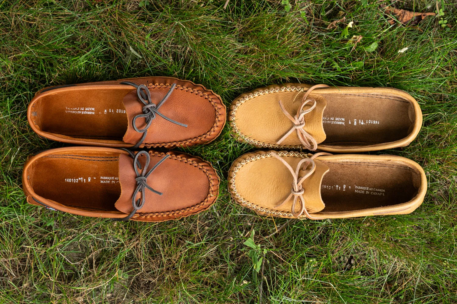 Men's Wide Earthing Leather Moccasins (Clearance - Size 9 & 10 ONLY)